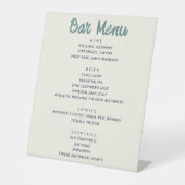 手書きレトロ緑結婚色のバー 台座サイン (正面)