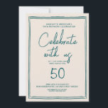 手書きレトロ50th誕生日パーティー 招待状<br><div class="desc">手書きレトロ50th誕生日パーティー</div>