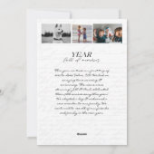 手書きレビュー年スクラップブックの写真 シーズンカード (裏面)