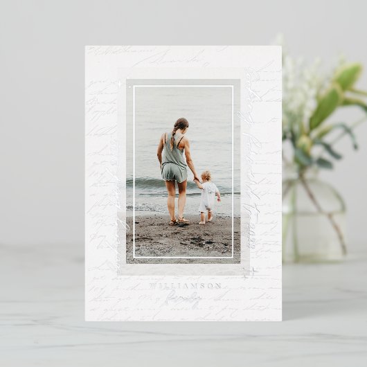 手書きレビュー年スクラップブックの写真 箔シーズンカード (立ち正面)