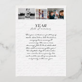 手書きレビュー年スクラップブックの写真 箔シーズンカード (裏面)