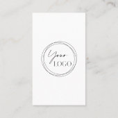 手書きロゴお洒落ソーシャルメディアQRコード 名刺 (裏面)