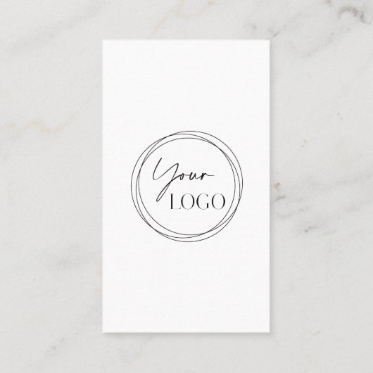 手書きロゴお洒落ソーシャルメディアQRコード 名刺 (裏面)