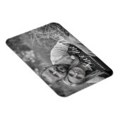 手書きロマンチックスクリプト写真 セーブ・ザ・デート マグネット (右側)