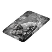 手書きロマンチックスクリプト写真 セーブ・ザ・デート マグネット (左側)