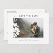 手書きワイルドフラワーエレガントズの日付写真を保存 案内ポストカード (正面/裏面)