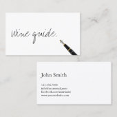 手書きワインテイスティング名刺 名刺 (正面/裏面)