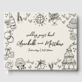 手書きヴィンテージお洒落結婚の ゲストブック (正面)