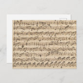 手書きヴィンテージシート音楽はがき ポストカード (正面/裏面)