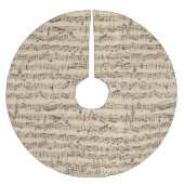 手書きヴィンテージシート音楽ツリースカート ブラッシュドポリエステルツリースカート (正面)