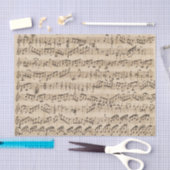 手書きヴィンテージシート音楽ティッシュペーパー 薄葉紙 (クラフト)