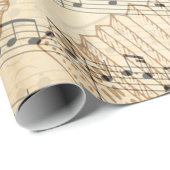 手書きヴィンテージシート音楽ノート ラッピングペーパー (ロールコーナー)