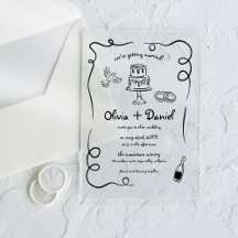 手書きヴィンテージフランスのブラックお洒落結婚ズ