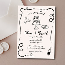 手書きヴィンテージフランスのブラックお洒落結婚ズ