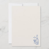 手書きヴィンテージブルー結婚ズ セーブザデート (裏面)