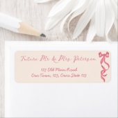 手書きヴィンテージレトロリボン未来のmrとmrs ラベル (インサイチュ)