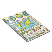 手書きヴィンテージ地理イラストレーション ノートブック (右側)