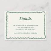 手書きヴィンテージ緑の手書き詳細 エンクロージャーカード (正面)