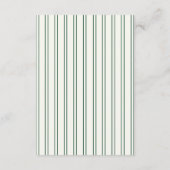 手書きヴィンテージ緑の手書き詳細 エンクロージャーカード (裏面)