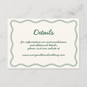 手書きヴィンテージ緑の手書き詳細 エンクロージャーカード (正面)