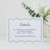 手書きヴィンテージ青い手書き詳細 エンクロージャーカード (スタンド正面)