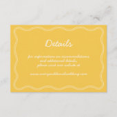 手書きヴィンテージ黄色の手書き詳細 エンクロージャーカード (正面)