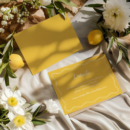 手書きヴィンテージ黄色の手書き詳細 エンクロージャーカード