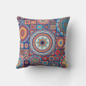 手書きヴィンテージ：イスラムの装飾要素 クッション (裏面)