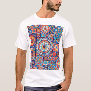 手書きヴィンテージ:イスラムの装飾要素 Tシャツ