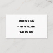 手書きヴィンテージInstagram Twitter Facebook 名刺 (裏面)