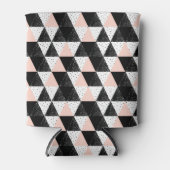 手書き三角形の幾何学的パターン 缶クーラー (正面)