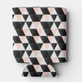 手書き三角形の幾何学的パターン 缶クーラー (裏面)