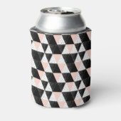 手書き三角形の幾何学的パターン 缶クーラー (缶裏面)