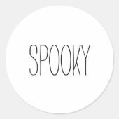 手書き不気味タイポグラフィかわいいハロウィーン ラウンドシール (正面)