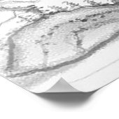 手書き中国のスタイル風景 ポスター (角)