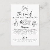 手書き予測できなのお洒落結婚詳細 エンクロージャーカード (正面)