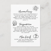 手書き予測できなのお洒落結婚詳細 エンクロージャーカード (裏面)