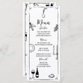 手書き予測できなのメ結婚ニュー メニュー (正面/裏面)