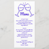 手書き予測できなモダン結婚の夕食 メニュー (正面)