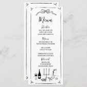 手書き予測できな手書き結婚の メニュー (正面/裏面)