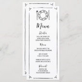 手書き予測できな手書き結婚の メニュー (正面/裏面)