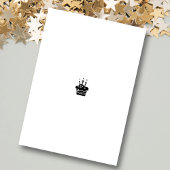 手書き任意の年齢誕生日バルーンブラックミニマル 招待状