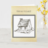 手書き住宅引越し案内 カード (黄色い花)