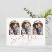 手書き保存バラ金ゴールド大理石アーチ セーブザデート (スタンド正面)