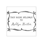 手書き個人縁ど図書書印鑑 ラバースタンプ (インプリント)