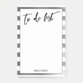 手書き入力で銀と白の文字をリストすストライプる ポストイット (正面)