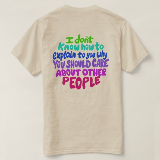 手書き入力に抵抗 Tシャツ (デザイン裏面)