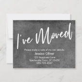 手書き入力のグレーの発グランジ表 招待状 (正面)