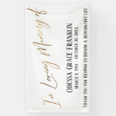 手書き入力の愛情のある金ゴールドタイポグラフィ 横断幕 (縦)