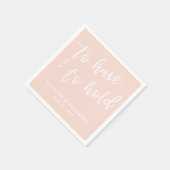 手書き入力の有無と保持する赤面ピンク スタンダードカクテルナプキン (角)